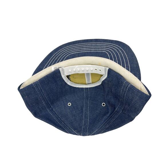 Vintage Denim Dayton Tires Patch Jean Snapback Hat by Swingster - Picture 2 of 5